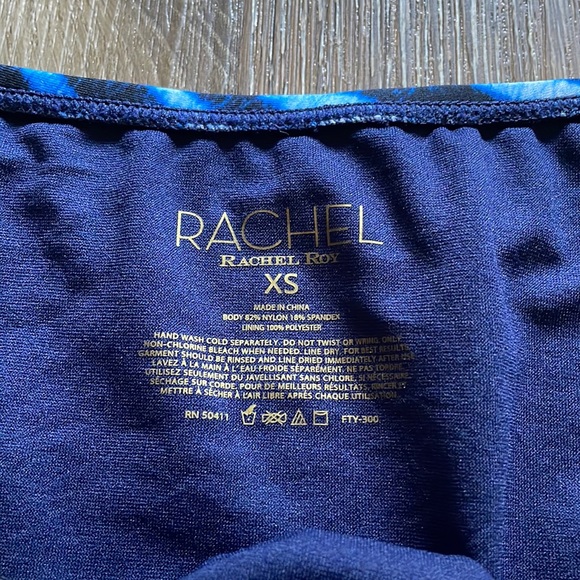 🌟5 for $25🌟 NWOT Rachel Roy Strappy-Front Bikini Bottoms in Blue Zebra - Picture 5 of 6
